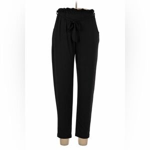 Full Circle Trends Paperbag Waist Belted Knit Joggers Black Women’s Medium